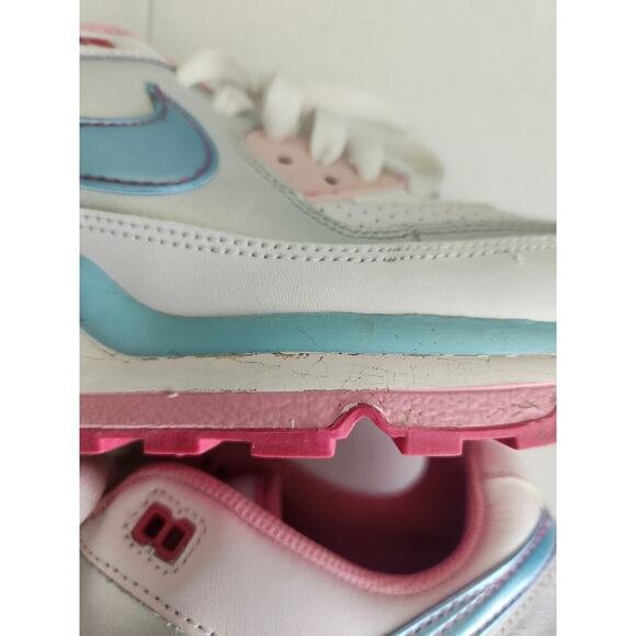 Nike Air max Girls 6Y/ Womens 7-7.5 pink/blue/silver athletic pics for condition - Picture 11 of 11